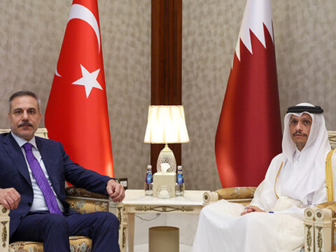 Disisleri bakani hakan fidan katar basbakani ve disisleri bakani al sani ile bir araya jMuJweOi